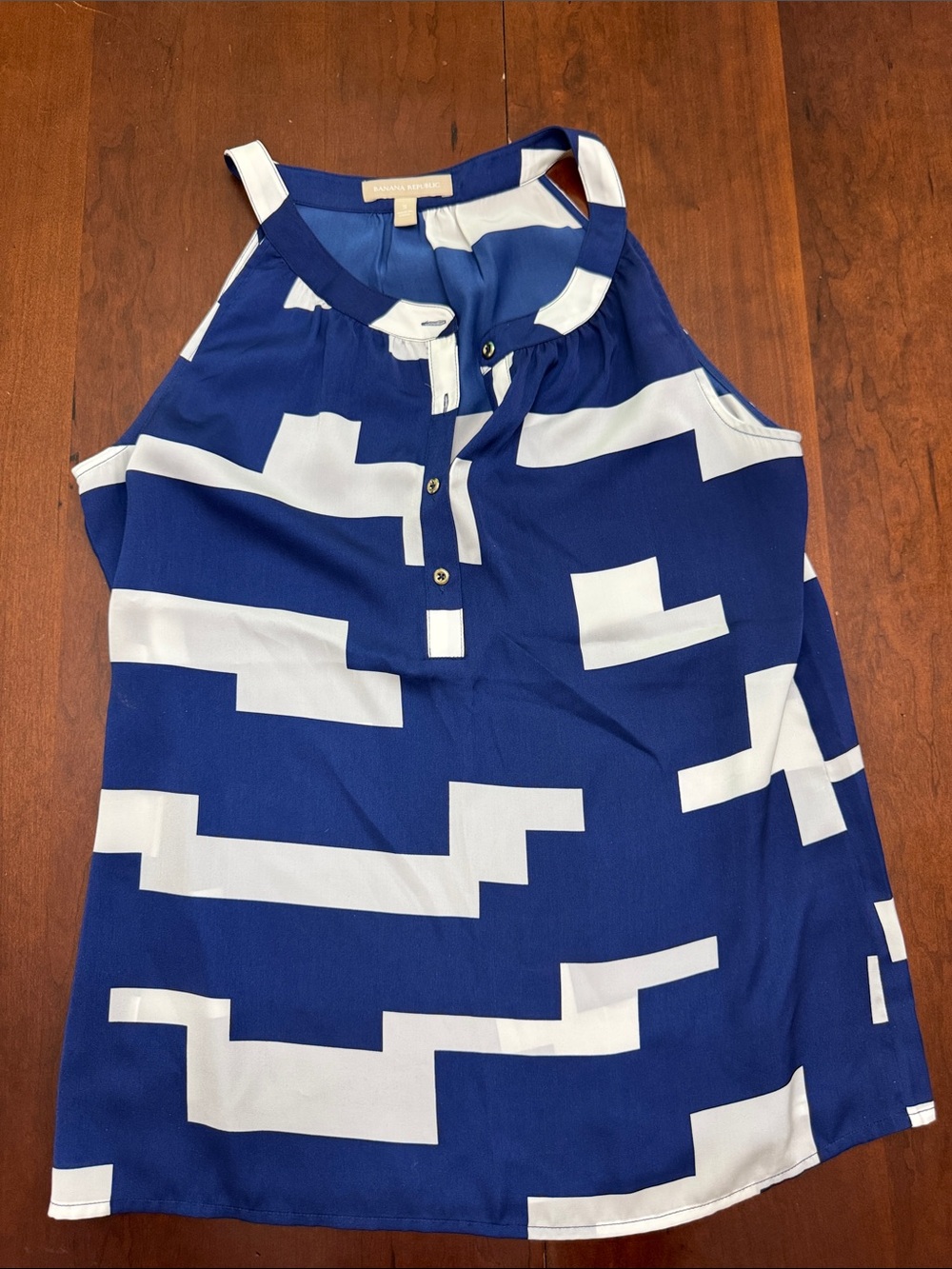Banana Republic Navy and white Blouse